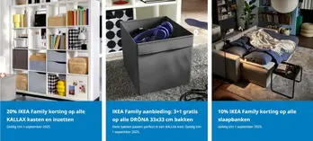 20% ikea family korting op alle Kallax kasten en inzetten