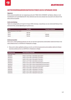 Actievoorwaarden batavus finez accu upgrade 2025