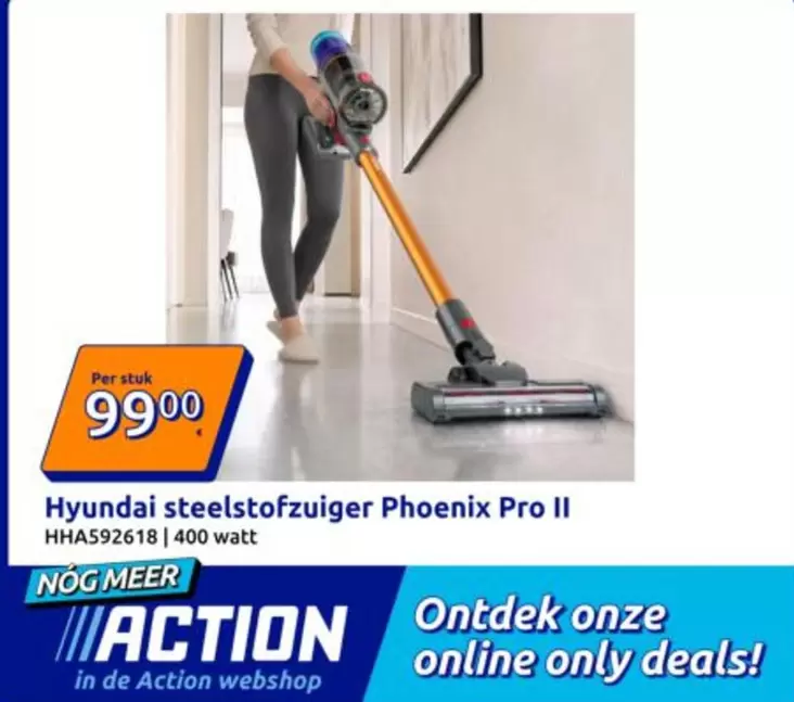 Hyundai - steeltstofzuiger Phoenix Pro II HHA592618 | 400 watt