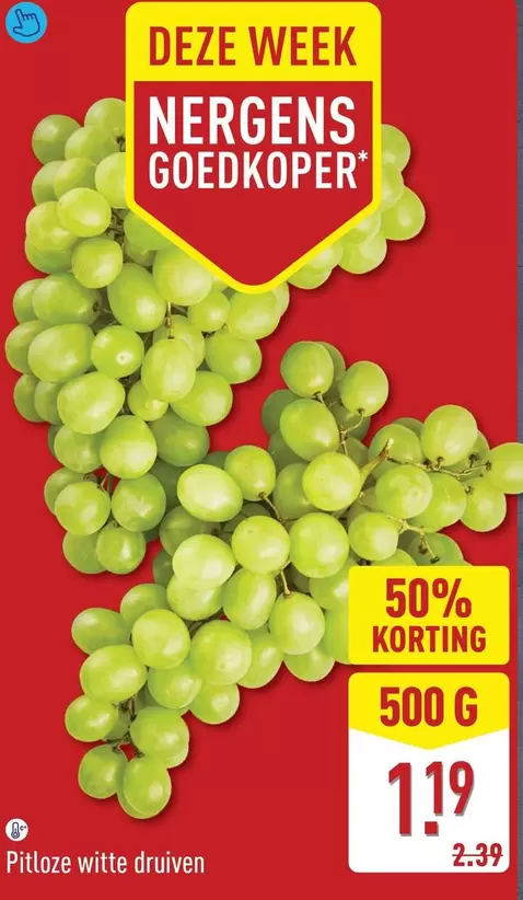 Pitloze witte druiven