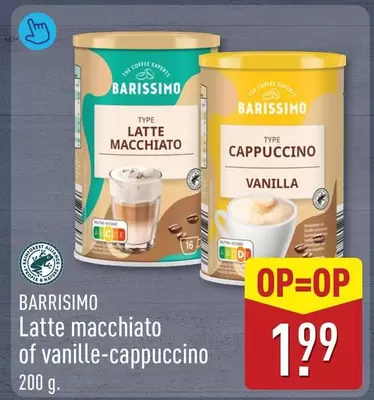 Latte macchiato of vanille-cappuccino