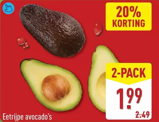 Eetrijpe avocado's