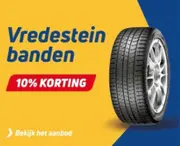Continental banden 20% korting, Vredestein banden 10% korting