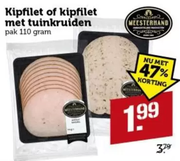 Kipfile of kipfilet met tuinkruiden