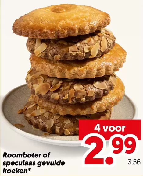 Roomboter of speculaas gevulde koeken