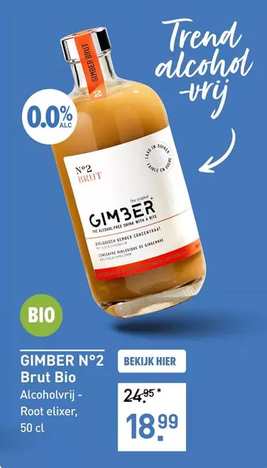 Bio - GIMBER N°2 Brut  Alcoholvrij - Root elixer