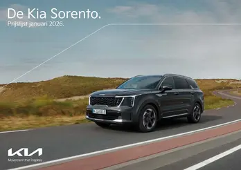 Kia Netherlands Sorento prijslijst