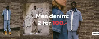 Men denim: 2 for 100.-