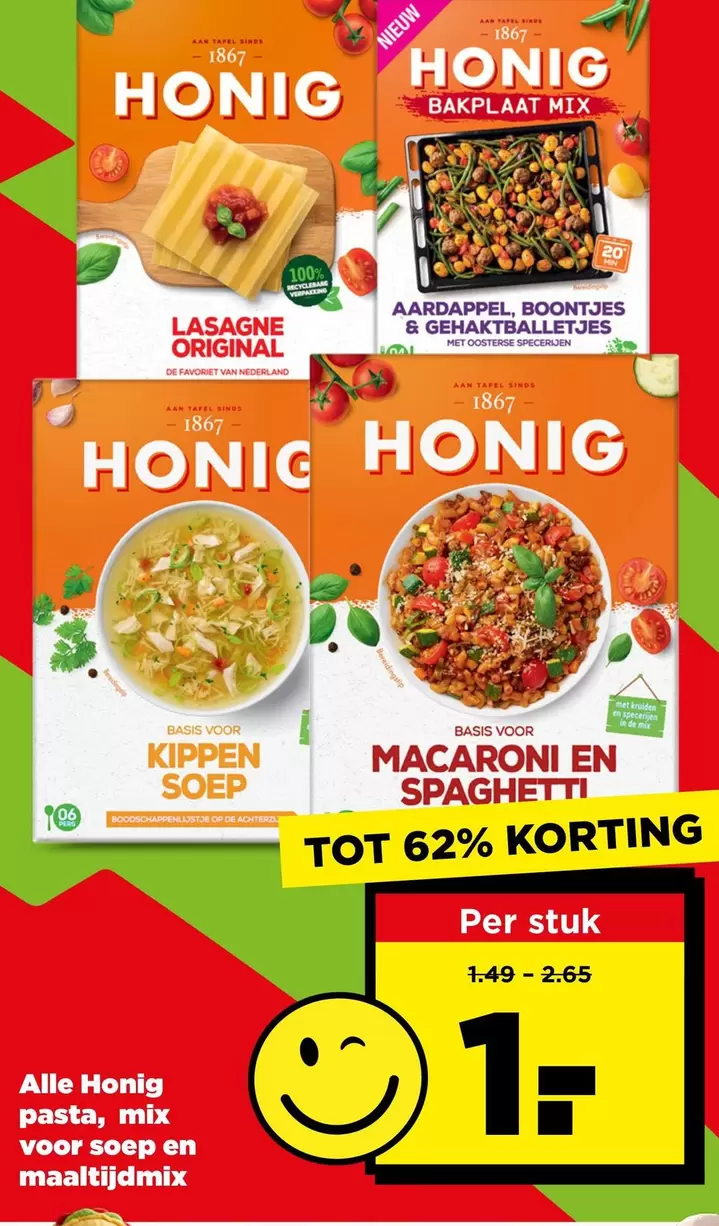 Mix - Lasagne Original, Bakplaatmix, Kippen Soep, Macaroni en Spaghetti