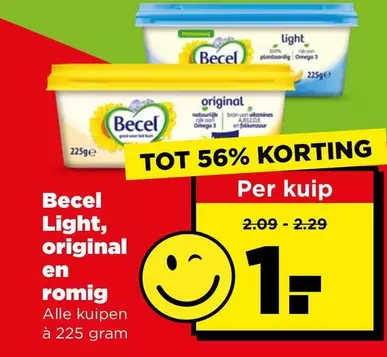 ômega - Becel Light, original en romig