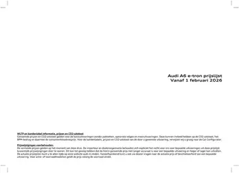 Prijslijst Audi A6 e tron 2602a