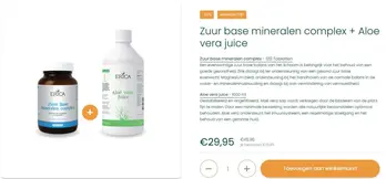 Zuur base mineralen complex + Aloe vera juice